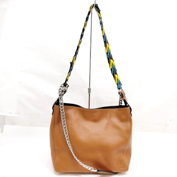 Loewe Shoulder Bag Brown Leather mon-972-091125 Spain - Picture 1 of 16